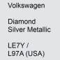 Preview: Volkswagen, Diamond Silver Metallic, LE7Y / L97A (USA).